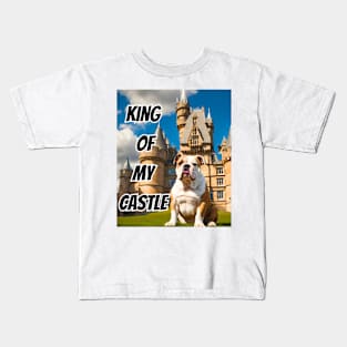 King of My Castle English Bulldog Kids T-Shirt